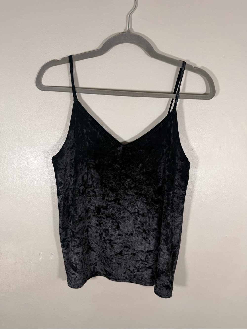 Hollister Black Velvet Spaghetti Strap Tank